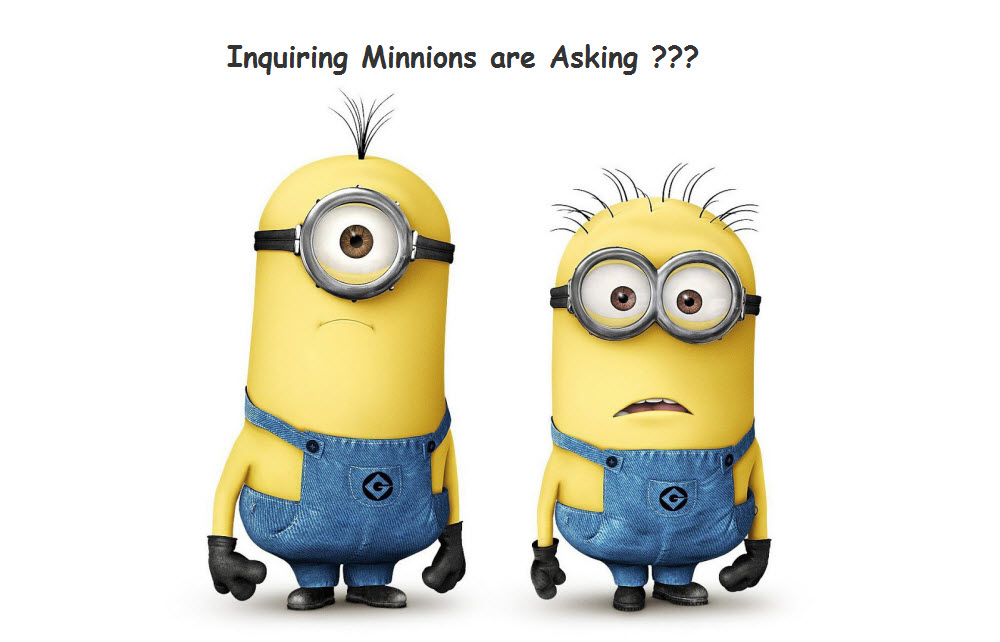 Photo of Minnion characters asking a question