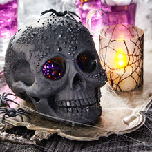 Skull, Spider, and Candle Decoration for Halloween Party