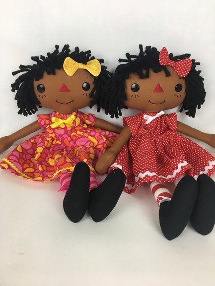 African American Raggedy Ann & Andy Hand Crafted by Stephaine Dean