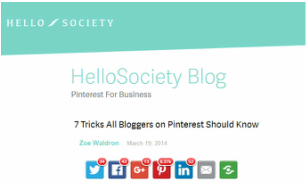 Hello Society Blog Post Pinterest and Blogging 