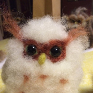 Needle Felted Owl by Teresa at Wooleybullycreations