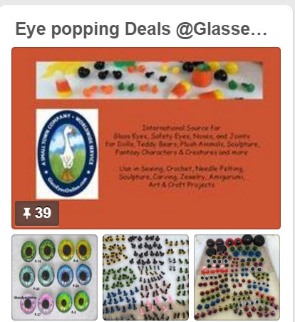 Eye Poppin Deals at GlassEyesOnLine Pinterest Board