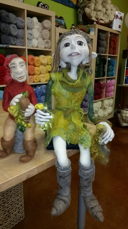 Wool Merchant and Stash The Elf by Marie Spaulding