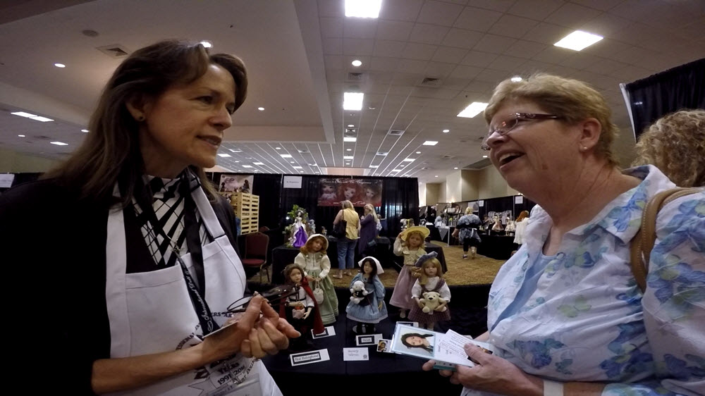Beverly Warren Doll Artist talks with Carolyn Jenkins from GlassEyesOnLine about her Dolls at IDTS