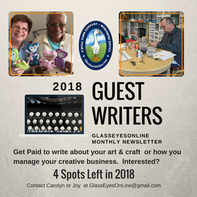 Call For Guest Writers For GlassEyesOnLine Newsletter 2018