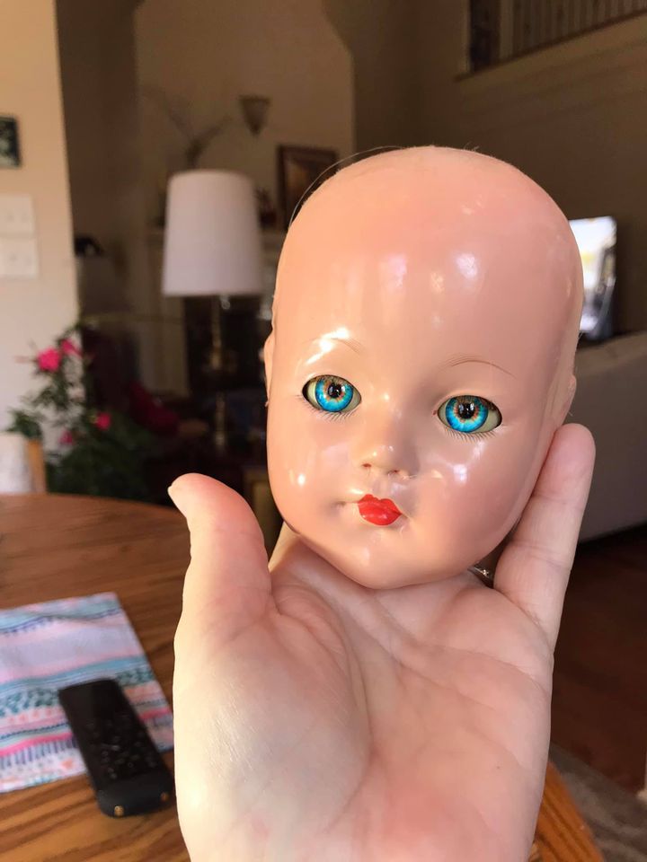 Doll Restored with Glass Cabochon Eyes