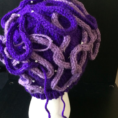 Knitted Brain Hat for #ENDALZ