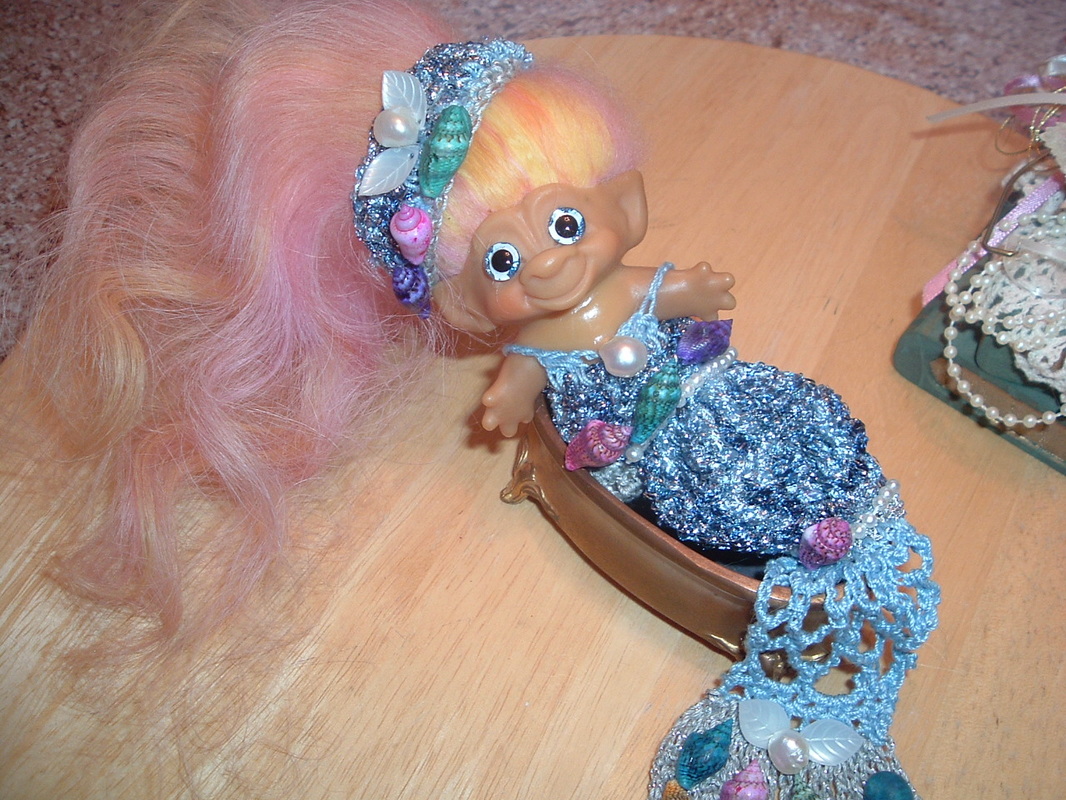 Troll Doll restored by Janet Moriarty at PicadillyTrollDollsPlus