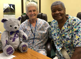 GNMC Volunteers With Alzheimer's Awareness Teddy Bear 
