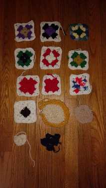 Crochet Squares Over Time With Alzheimers Disease Progression 