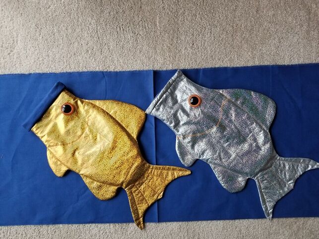 Holiday Stockings Hand Crafted Fish with Safety Eyes
